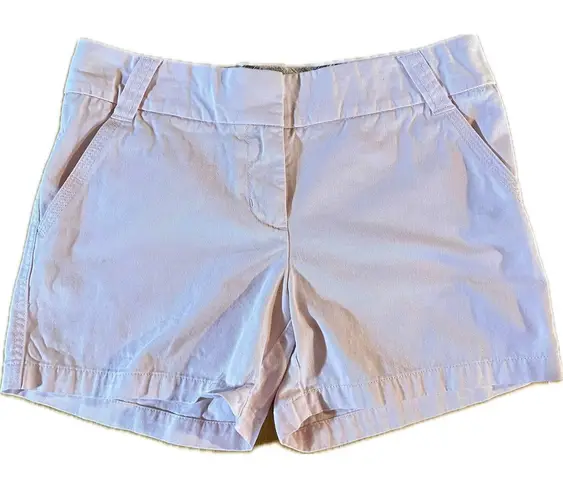 J.Crew Women's Light Pink City Fit Chino Shorts Purple Cotton Size 6