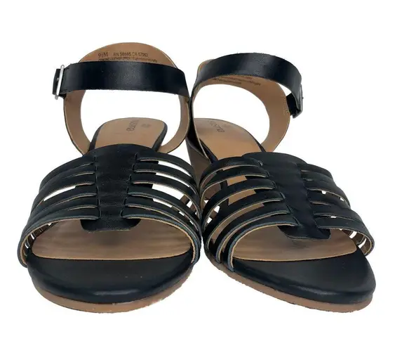 Susina Black Terra Wedge Sandal