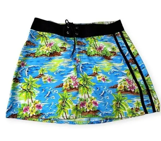 Ocean Gear Hawaiian Floral Tropical Cover Up Swimsuit Skirt Size S