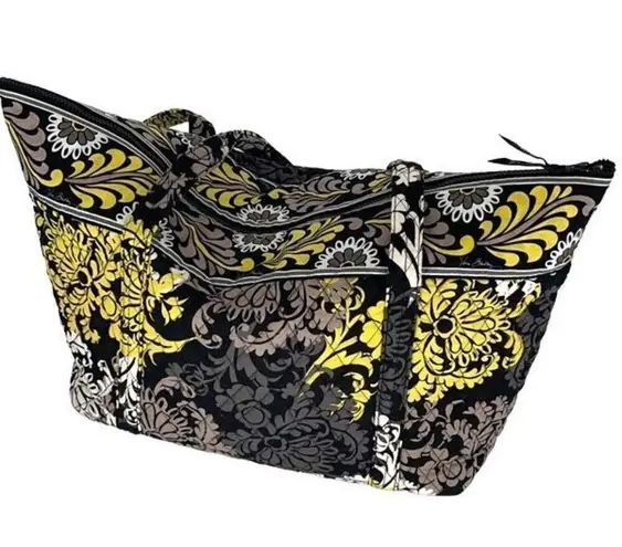 Vera Bradley  Womens Retired Baroque Print Quilted Large Travel Tote Handbag Mult thumbnail 3