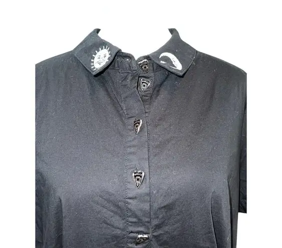 Hell Bunny Samara Black Dress Ouija Buttons Size Large