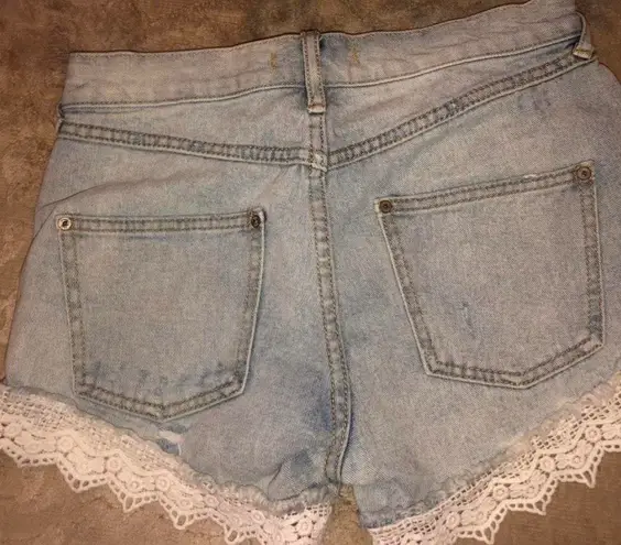 Free People Lace Trim Shorts