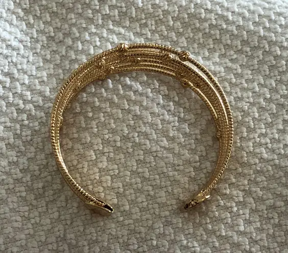 Gorgeous Gold Tone Metal Cuff Bracelet