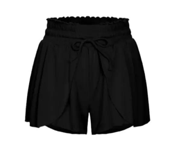 Halara NWT Frill High Waisted Elastic Waistband Drawstring Flowy Stacked Shorts