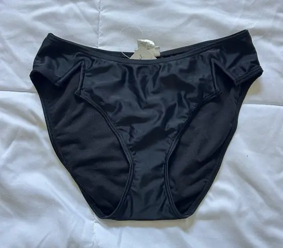 NWT Spiegel Womens 10 Bikini Set 2PC Black Top Bottom High Waisted Vintage 90s