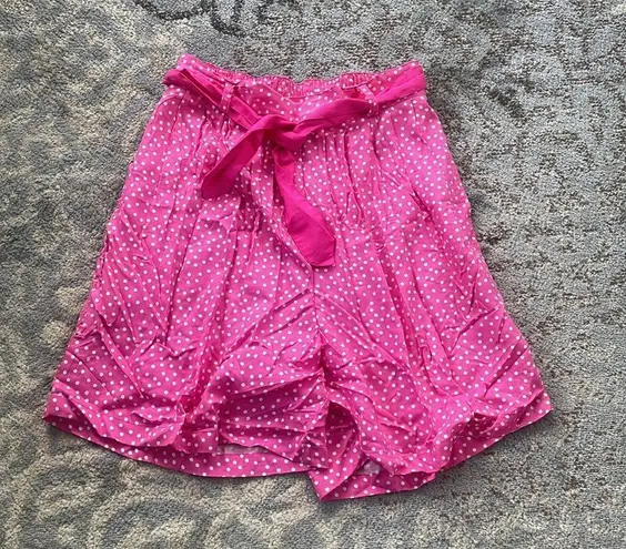 Stefano Vintage Two Piece Short Set Pink & White Polka Dots 14/16