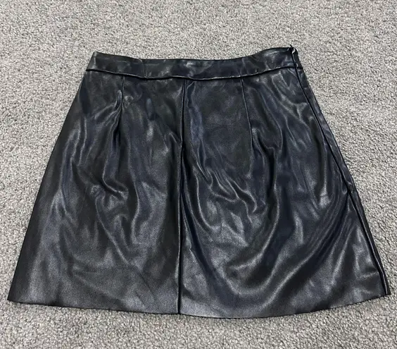 Leather Skirt Black Size L