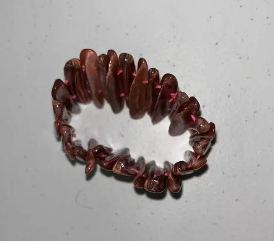 None 💙 Pearlized Pink Tone Beaded Vintage Bracelet