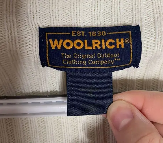 Woolrich mock neck quarter zip ribbed sweater sz S