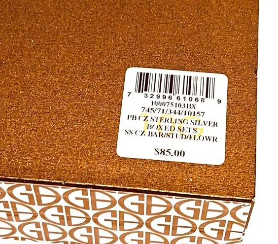 Giani Bernini NEW 3 Pair EARRINGS Cubic Zirconia Stud Post Sterling Silver Boxed