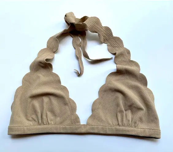 Marysia Swim Spring Bikini Top Halter Tan Size Large NEW