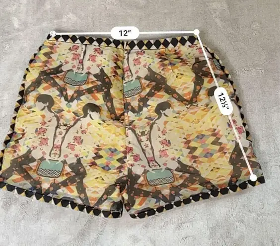 Women’s Graffiti Collage Shorts SMALL by Dazzle Funky Eccentric Black