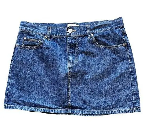 Calvin Klein  Vintage Denim Stone Wash Jean Skirt 11