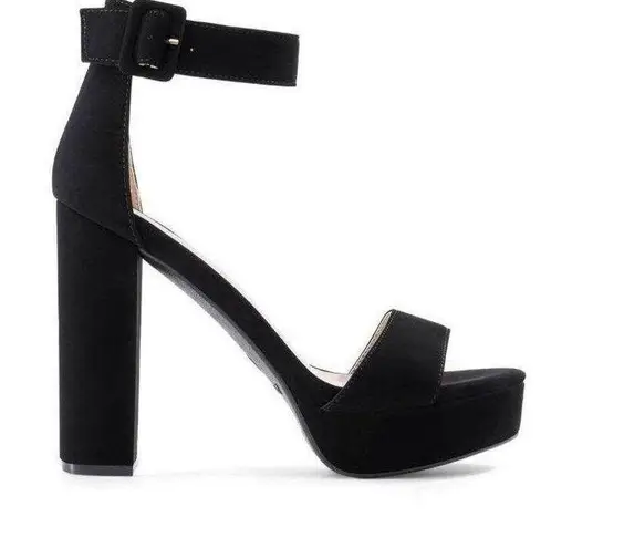 Dream Paris Dream Pairs Women’s Chunky High Heel Platform Pump Sandals in Black Size 7.5