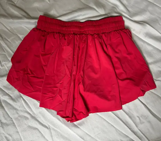 Amazon Butterfly Shorts  Flowy Red - Image 1