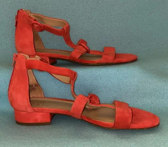 Naturalizer Mabel suede strappy sandals adjustable zip back rust NEW size 8.5W - Image 3