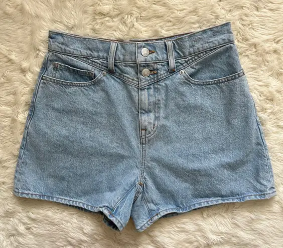 Madewell Shorts The Momjean in Essen Wash: Yoke Edition High Rise 100% Cotton 27