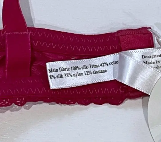 NEW Mimi Holliday 32B Silk Chiffon Padded Bra Leopard Fuschia Lingerie Demaris Size undefined