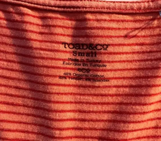 Toad & Co  Orange Striped Dress in size S