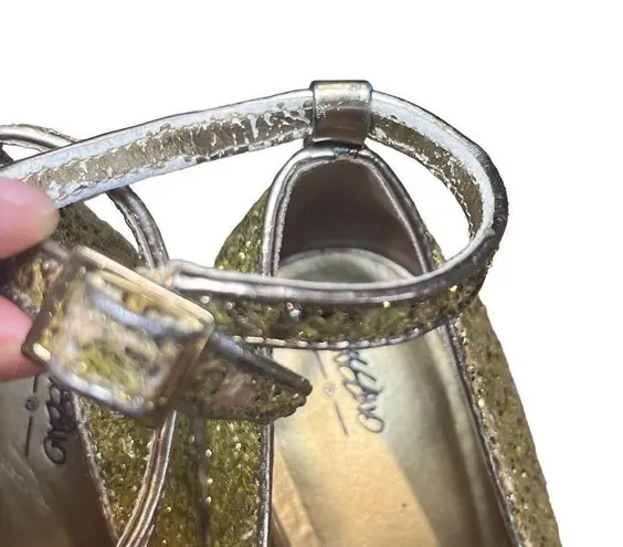 Mossimo EUC Gold Sequins Platform Stiletto Heels Sz 9