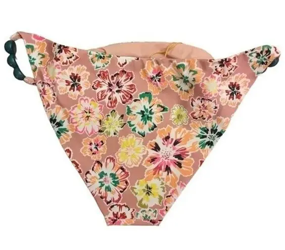 Tanya Taylor NWT Tia Bikini Bottom Floral Dahlia Beaded Hips Swim S Pink Rose