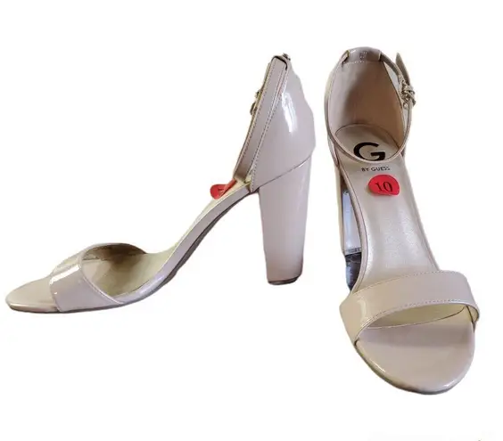 G by Guess NWOT nude size 10M chunky heeled sandals