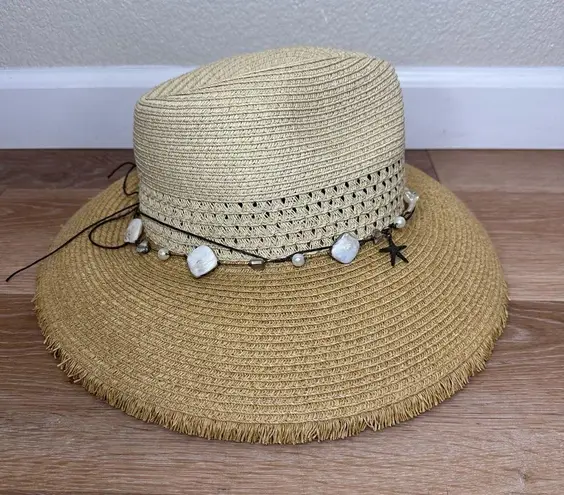 Scala Pronto Sea Shells Boho Summer Hat