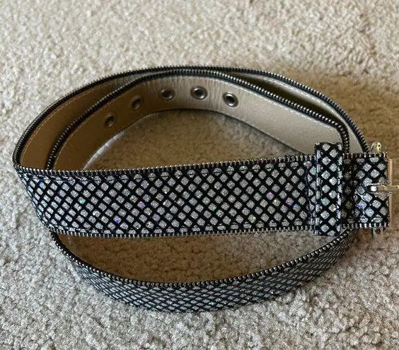 Relic Y2K Stud Zipper edge black metalic belt women large grunge whimsigoth