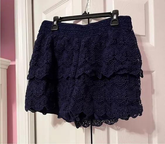 Justice Navy Lace Women's Shorts