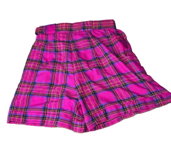 Stringbean Vintage Tartan Plaid Bermuda Shorts Size 4 Purple
