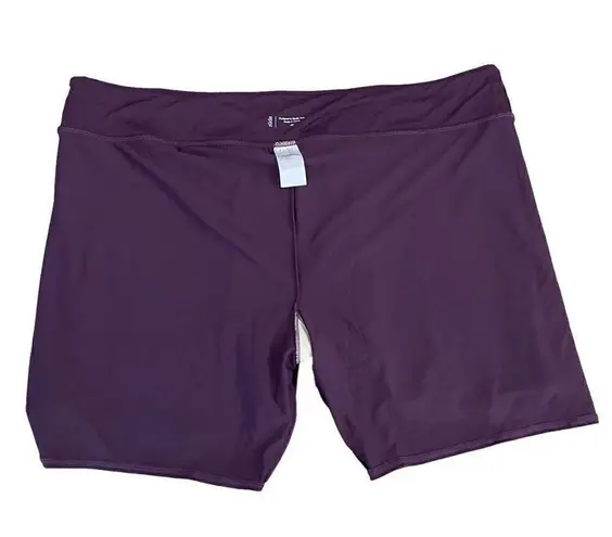 zuda Blackberry Bermuda Swim Skort Women SZ 4X #1260 Purple