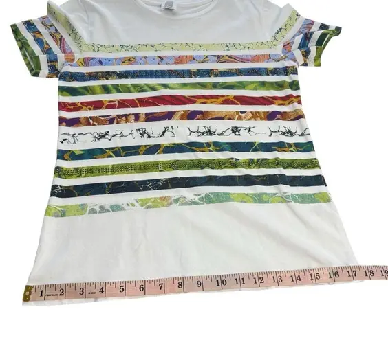 Rosie Assoulin Fall/Winter 2018 Designer Striped Multicolored Print Bedazzled S White