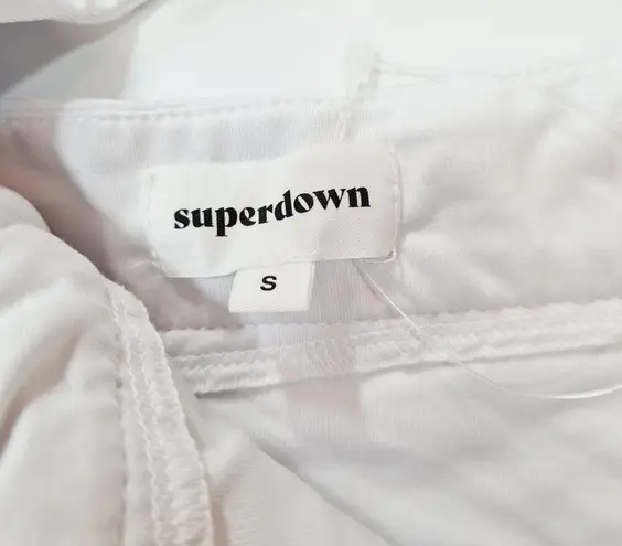 superdown  Mia Drape Slit Dress in White Small