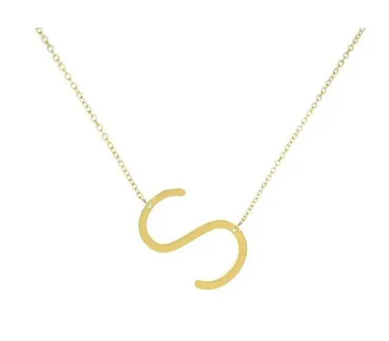 Savvy  Cie initial letter “S” necklace