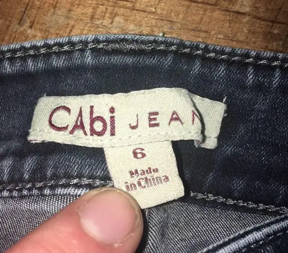 CAbi  distressed size 6 boot cut jeans