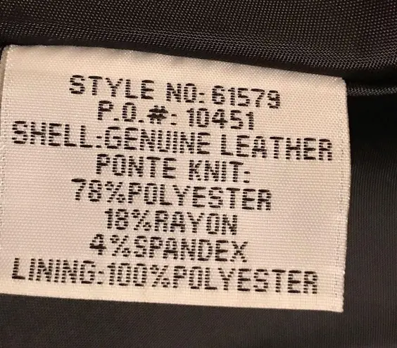 Bagatelle Leather Strip Black Peplum Jacket