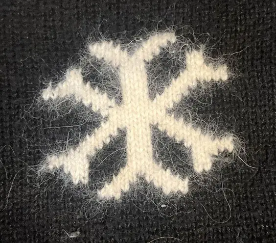 Crystal Kobe Christmas Cardigan Sweater Snowmen Snowflakes Winter Women Large Black