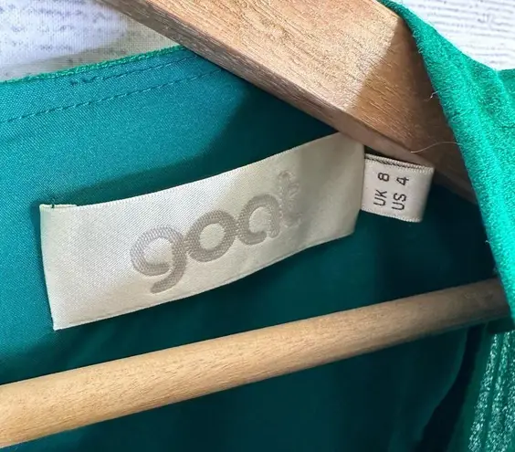 Goat Womens size 4 Crew Neck Long Sleeve Shift Dress Green