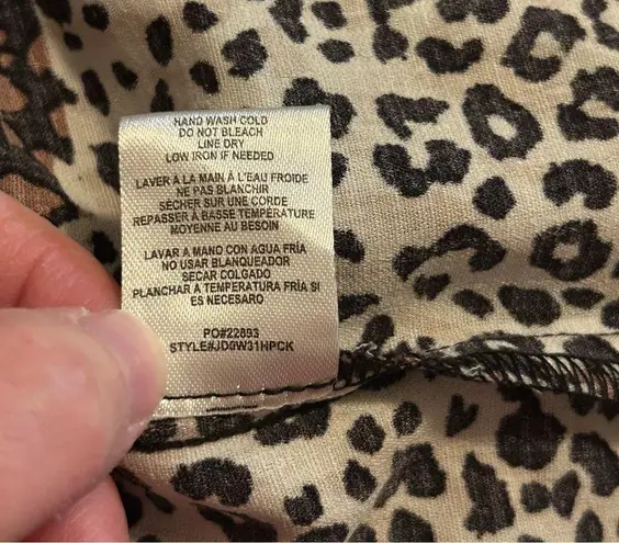 Hiatus Women’s Size S Patchwork Leopard Floral Print Short Sleeve Mini Dress