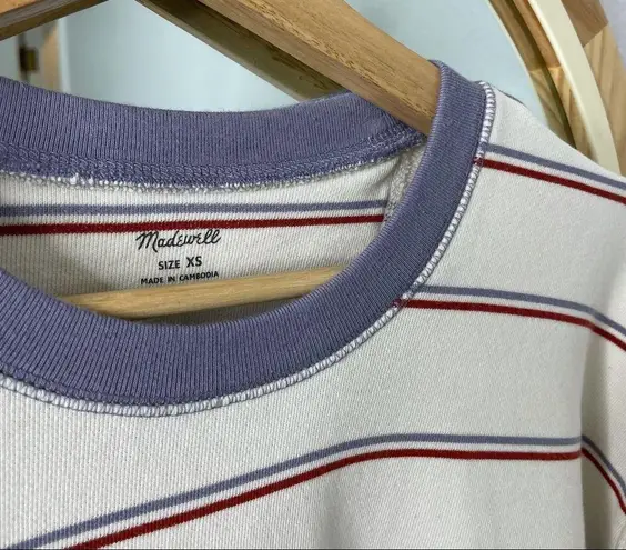 Madewell  (Re)Sourced cotton swing sweatshirt in purple stripe