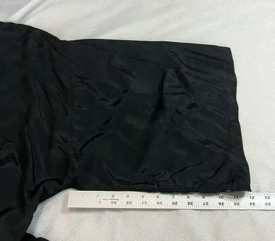 Vintage Private Touches Black Hot Pink Floral Embroidered Robe