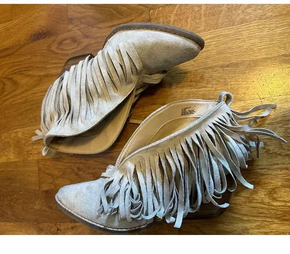 Coconuts by Matisse Womens 8.5 Lambert Fringe Tan Country Festival Booties