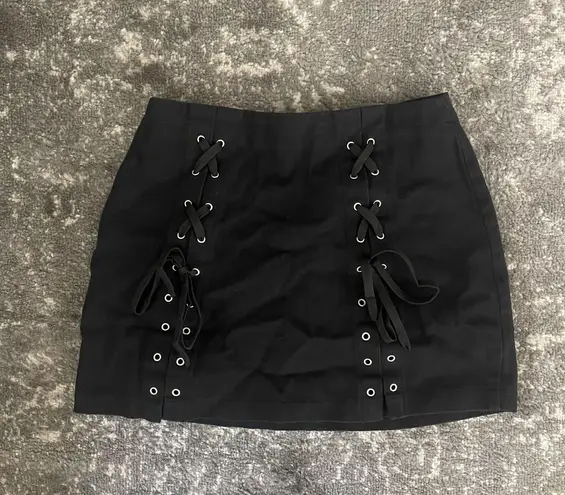 Verge Girl Lace Up Mini Skirt