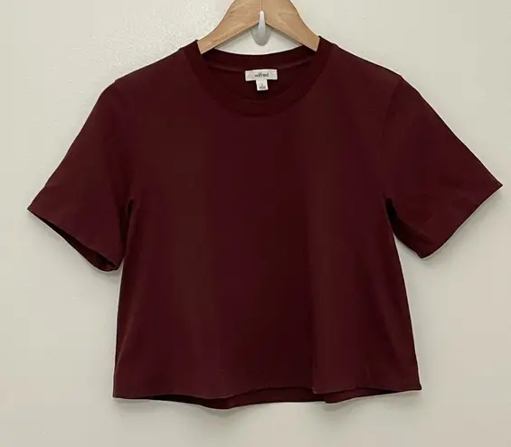 Wilfred Aritzia Women's Burgundy Cropped Top size Small