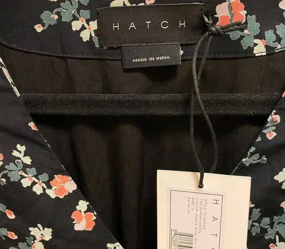 Hatch The Shana Midi Maternity Dress Black Rose Multi Size 0 (XS) New With Tag