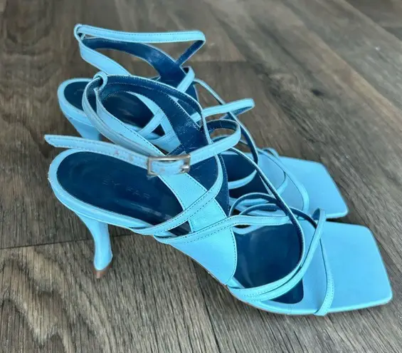 By Far Christina Baby Blue Strappy Heels EU Size 41, US Size 8.5