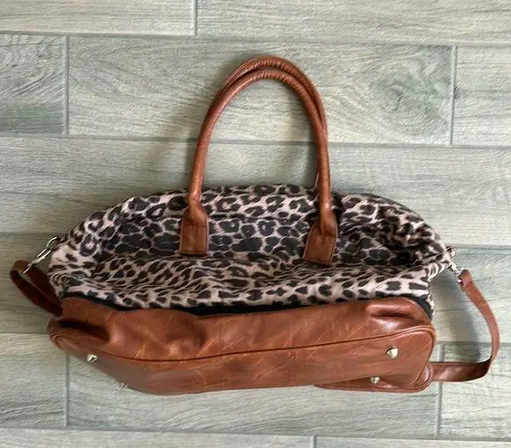 Leopard weekender bag