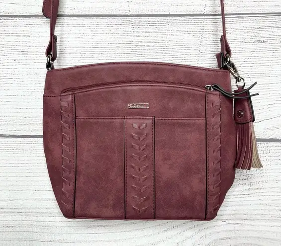 Rosetti Mauve Pink Faux Leather Crossbody Bag