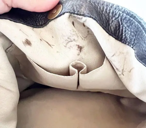 Pacific&Co American Leather Black Pebbled Leather Slouchy Hobo Shoulder Bag