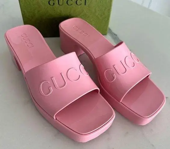 Gucci  Logo Rubber Slides